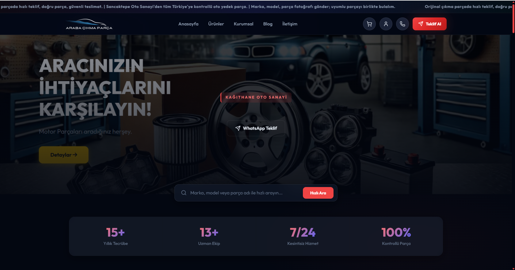 Çıkma  Araba Parça Ultra Tasarım